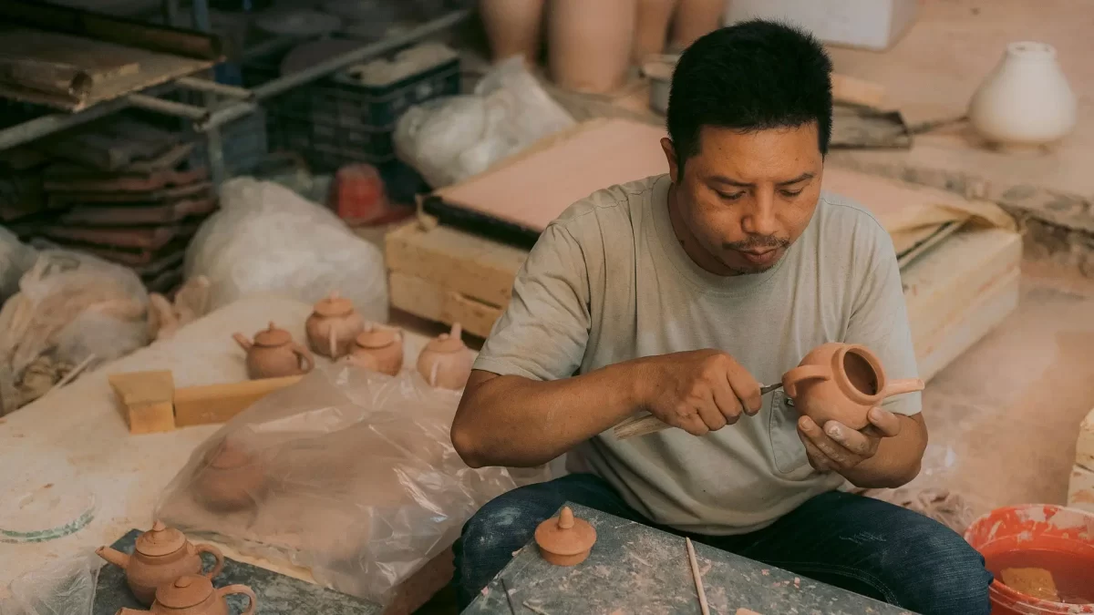 ceramics community, cultural dialogue, local art scenes, pottery workshops, creative expressions
